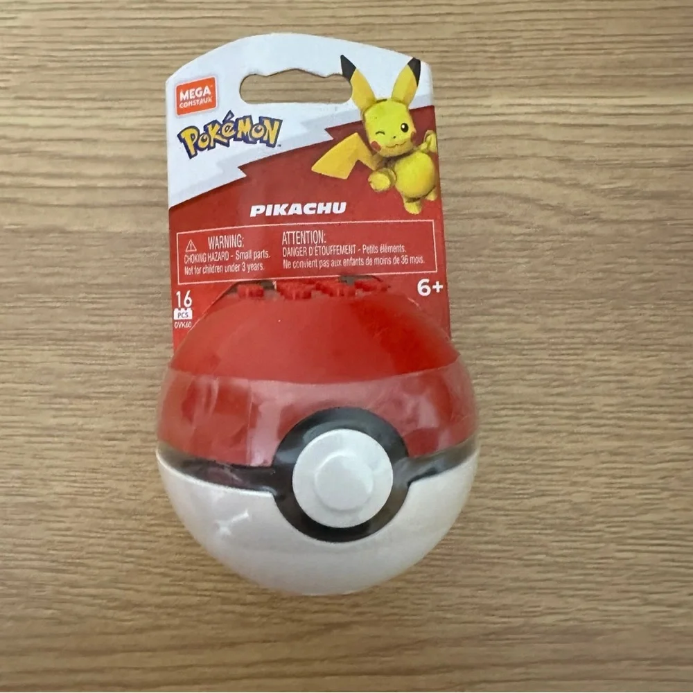 Mega Construx Pokemon Lot Of 3 Poke Ball Squirtle Pikachu Bulbasaur New Sealed